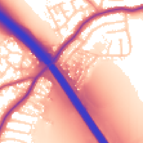 Daytime road noise heatmap for WF2 8LP