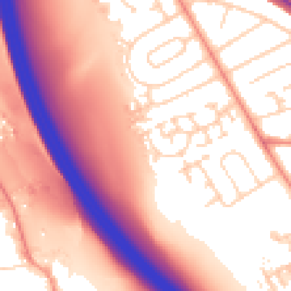 Daytime road noise heatmap for WF2 8YG