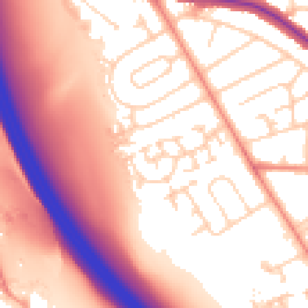 Daytime road noise heatmap for WF2 8YH