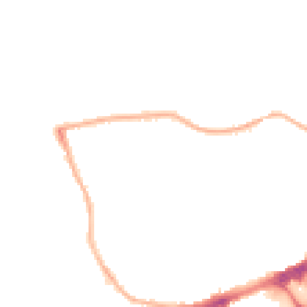 Night-time road noise heatmap for WF2 9AT