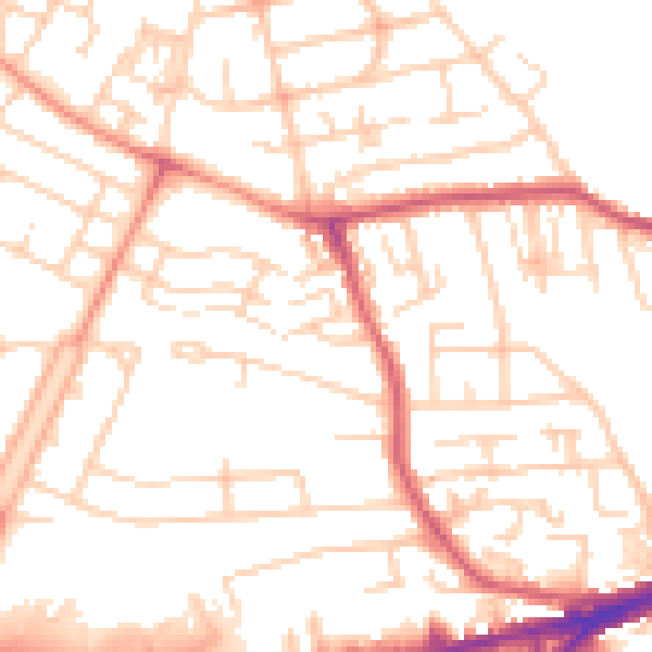 Daytime road noise heatmap for WF2 9PN