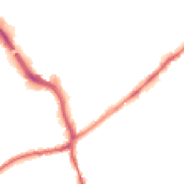 Night-time road noise heatmap for WF8 1AW