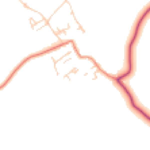 Daytime road noise heatmap for WF9 1AD