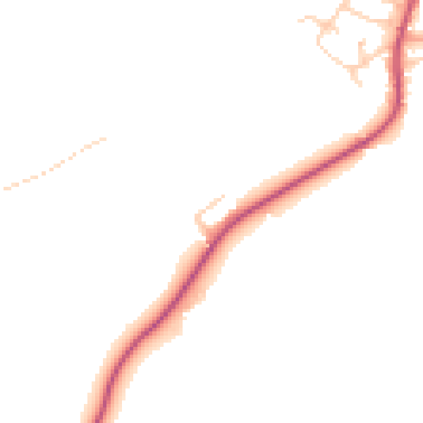 Daytime road noise heatmap for WF9 1AE