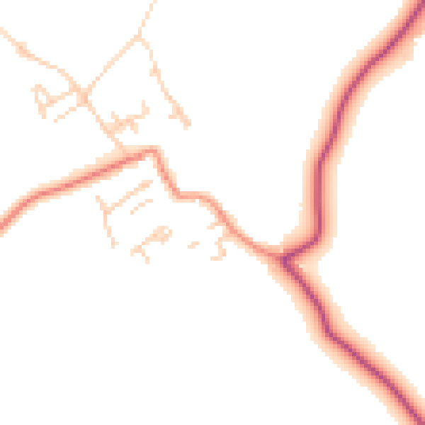 Daytime road noise heatmap for WF9 1AF