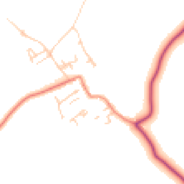 Daytime road noise heatmap for WF9 1AJ