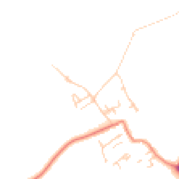 Daytime road noise heatmap for WF9 1AP