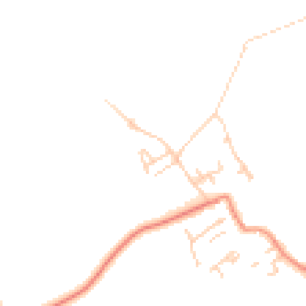 Daytime road noise heatmap for WF9 1AS