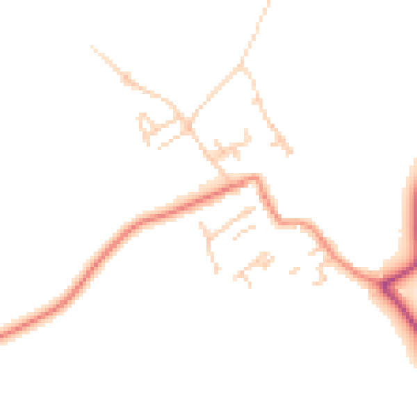 Daytime road noise heatmap for WF9 1AT
