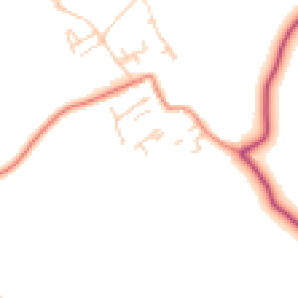 Daytime road noise heatmap for WF9 1AU