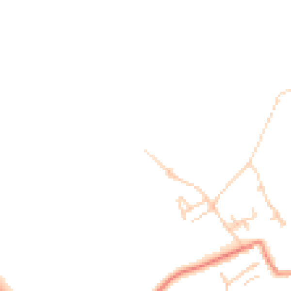 Daytime road noise heatmap for WF9 1AW
