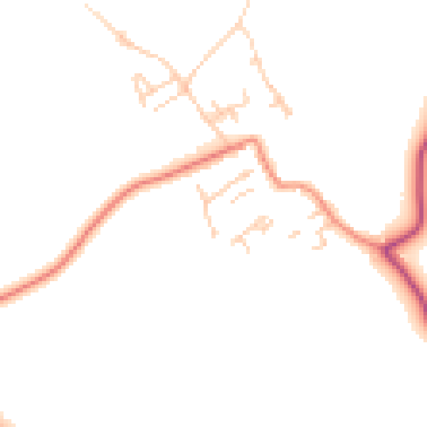 Daytime road noise heatmap for WF9 1BE