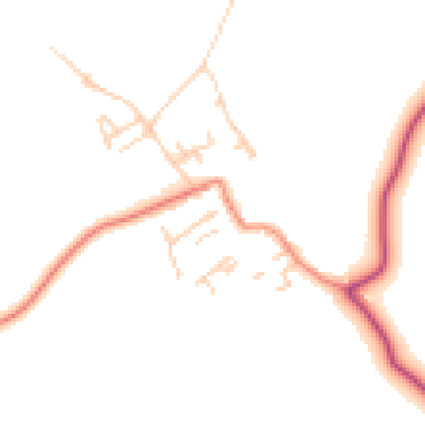 Daytime road noise heatmap for WF9 1BG