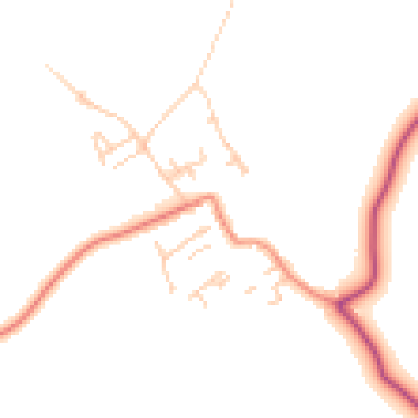 Daytime road noise heatmap for WF9 1BQ