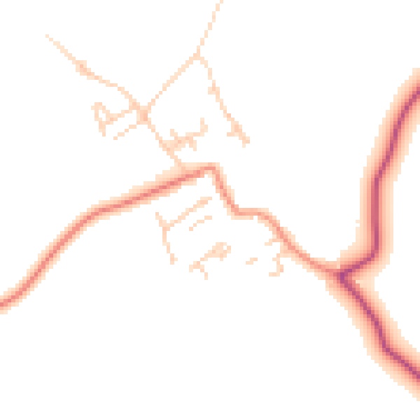 Daytime road noise heatmap for WF9 1BU