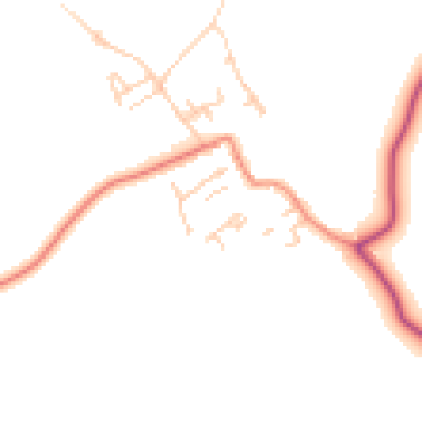 Daytime road noise heatmap for WF9 1BX