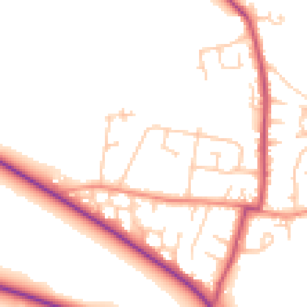 Daytime road noise heatmap for WF9 1DN
