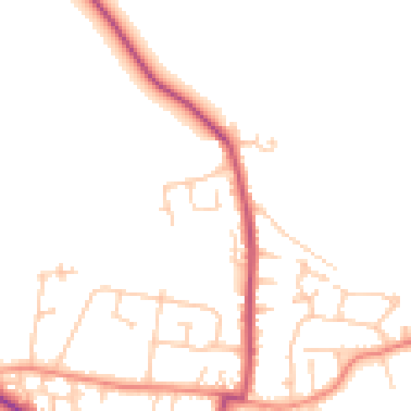 Daytime road noise heatmap for WF9 1EF