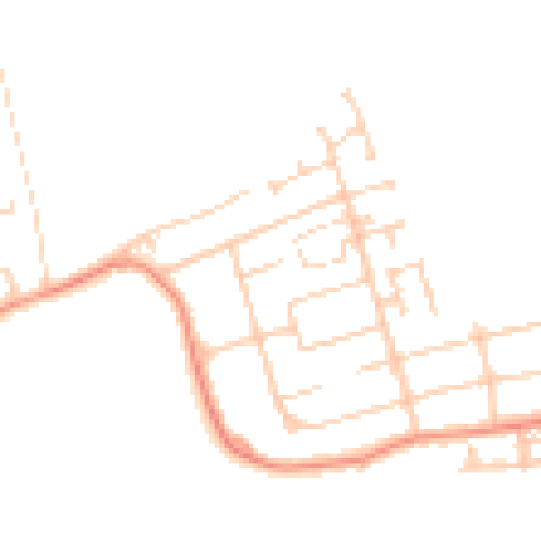 Daytime road noise heatmap for WF9 1EL