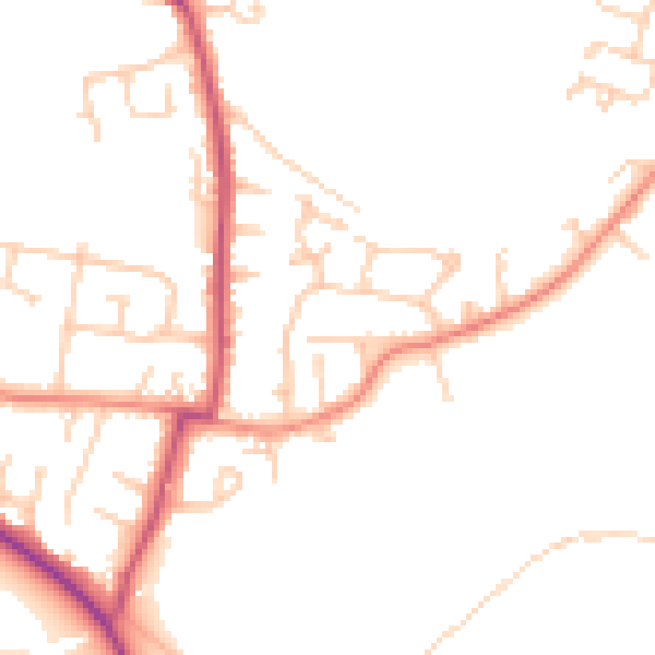 Daytime road noise heatmap for WF9 1HS