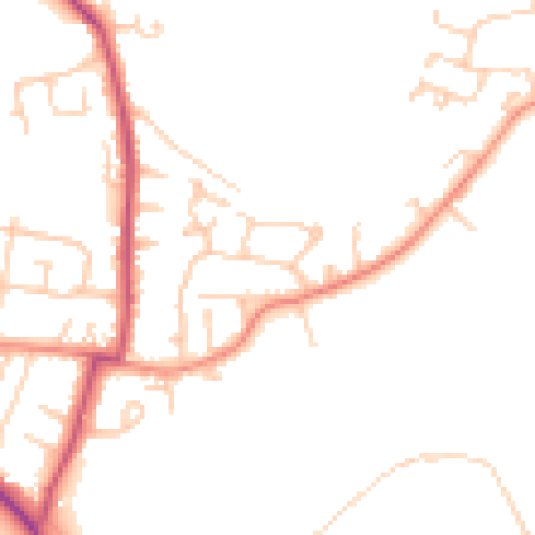 Daytime road noise heatmap for WF9 1HT