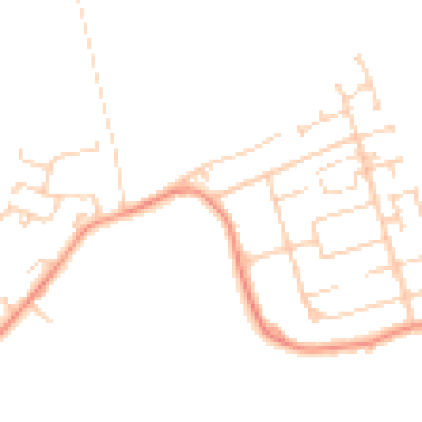 Daytime road noise heatmap for WF9 1JU