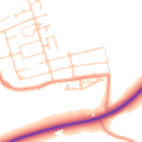 Daytime road noise heatmap for WF9 1LB