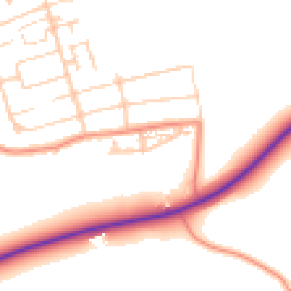 Daytime road noise heatmap for WF9 1LS