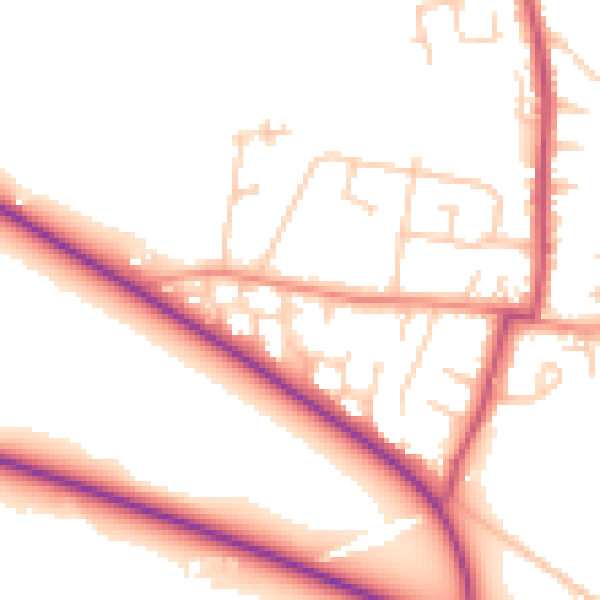 Daytime road noise heatmap for WF9 1NF