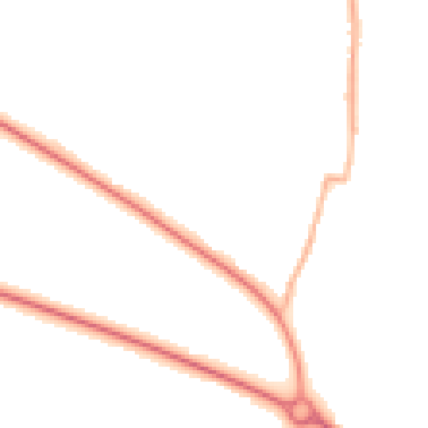 Night-time road noise heatmap for WF9 1NN
