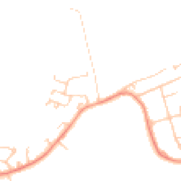Daytime road noise heatmap for WF9 1NP