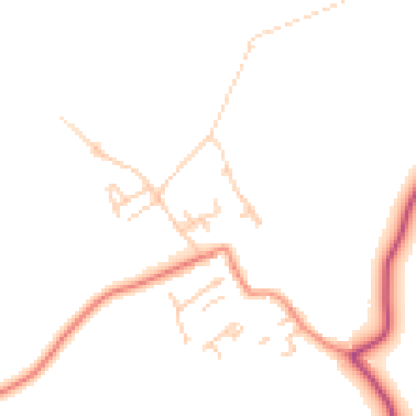 Daytime road noise heatmap for WF9 1NW