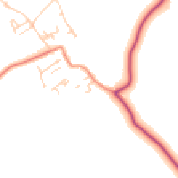 Daytime road noise heatmap for WF9 1PB