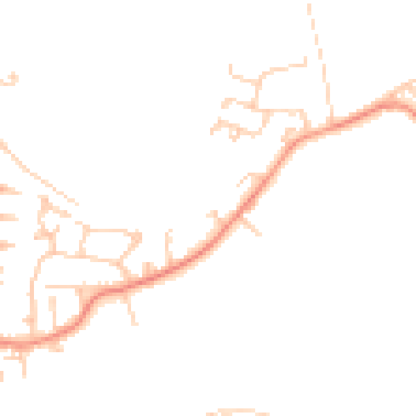 Daytime road noise heatmap for WF9 1PQ