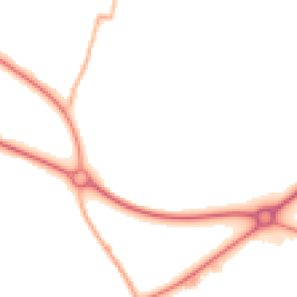 Night-time road noise heatmap for WF9 2DF