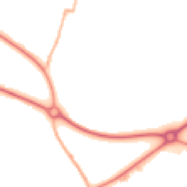Night-time road noise heatmap for WF9 2DY