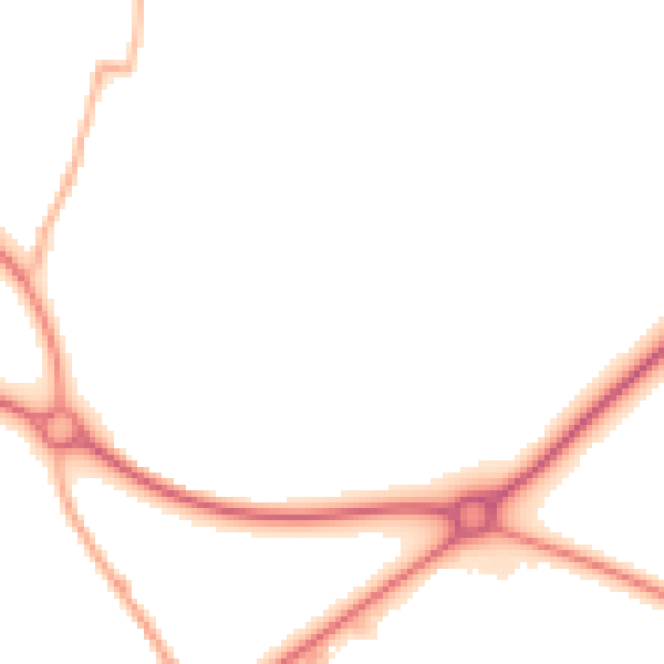 Night-time road noise heatmap for WF9 2DZ