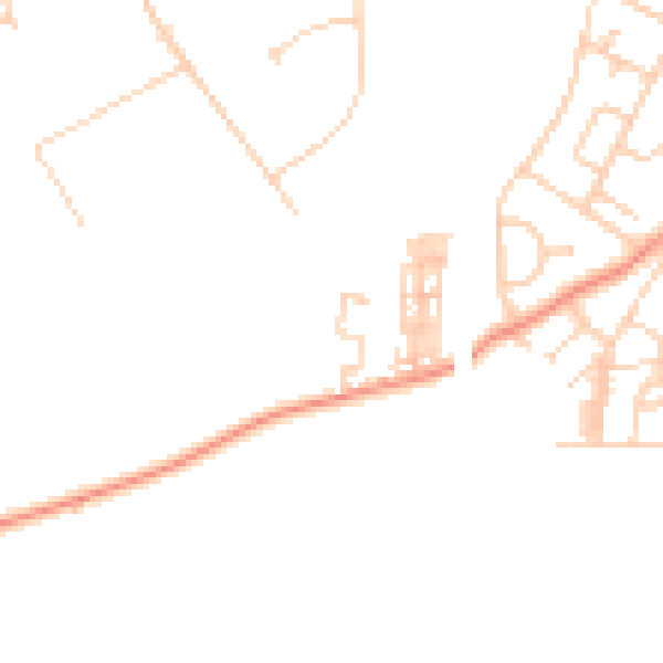 Daytime road noise heatmap for WF9 2FA