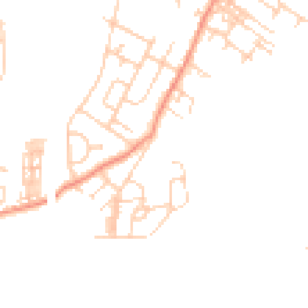 Daytime road noise heatmap for WF9 2GF