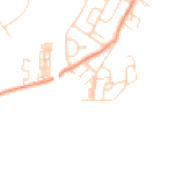 Daytime road noise heatmap for WF9 2LE