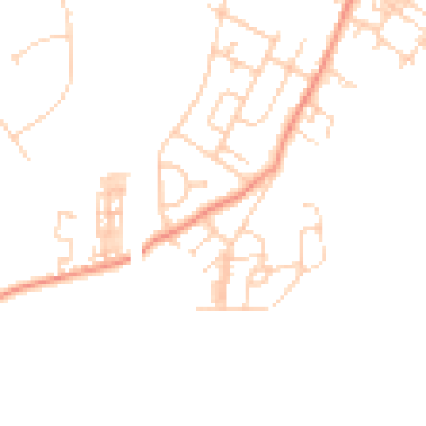 Daytime road noise heatmap for WF9 2LH