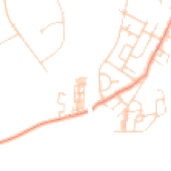 Daytime road noise heatmap for WF9 2NE
