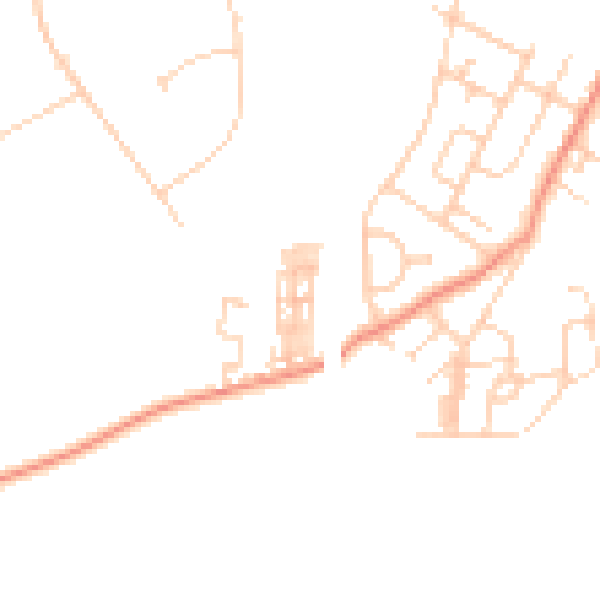 Daytime road noise heatmap for WF9 2NF