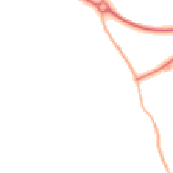 Night-time road noise heatmap for WF9 2NN