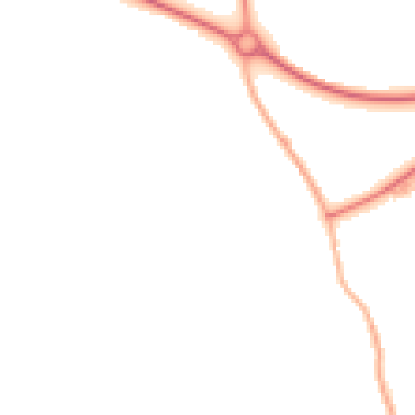 Night-time road noise heatmap for WF9 2NS