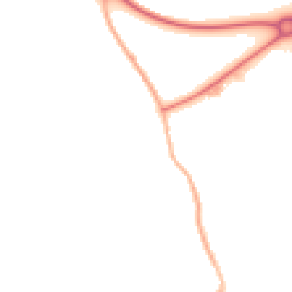 Night-time road noise heatmap for WF9 2US