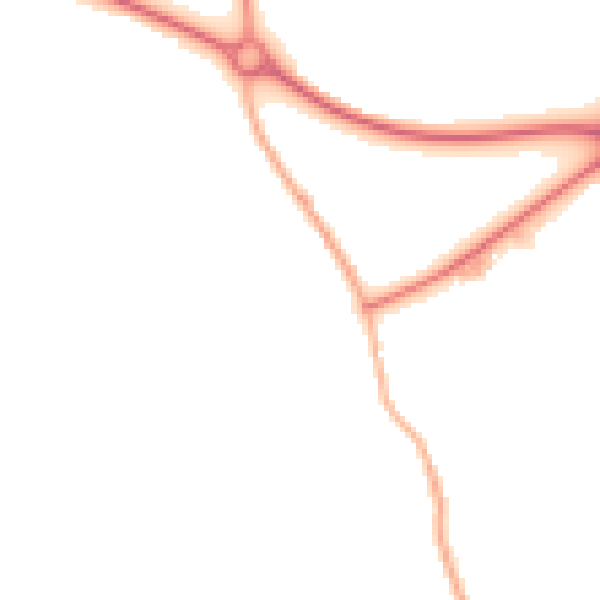 Night-time road noise heatmap for WF9 2XN