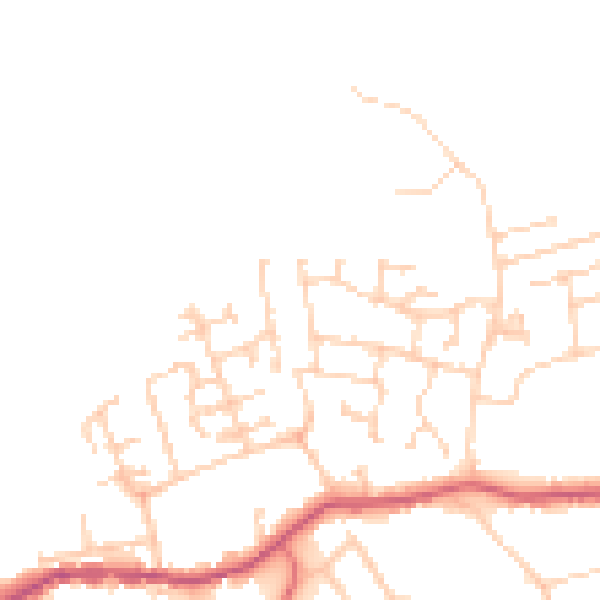 Daytime road noise heatmap for WF9 3BU