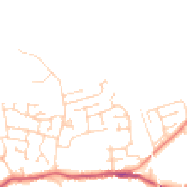 Daytime road noise heatmap for WF9 3DL