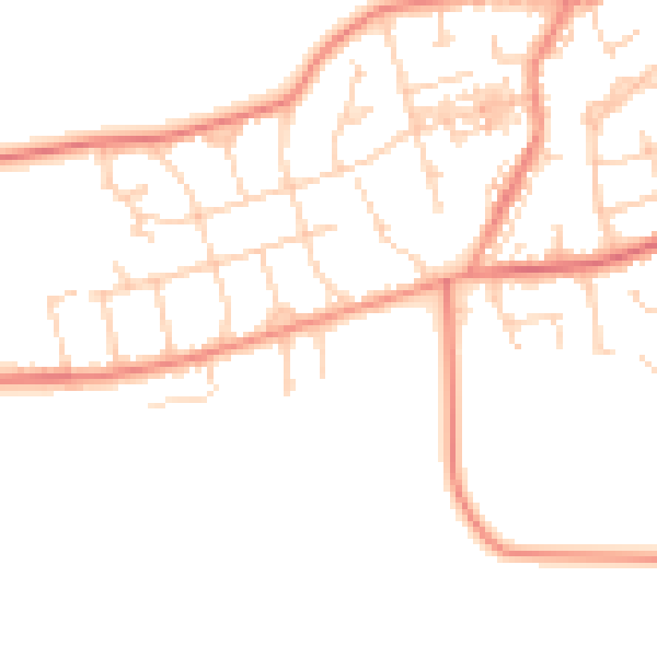 Daytime road noise heatmap for WF9 3EB